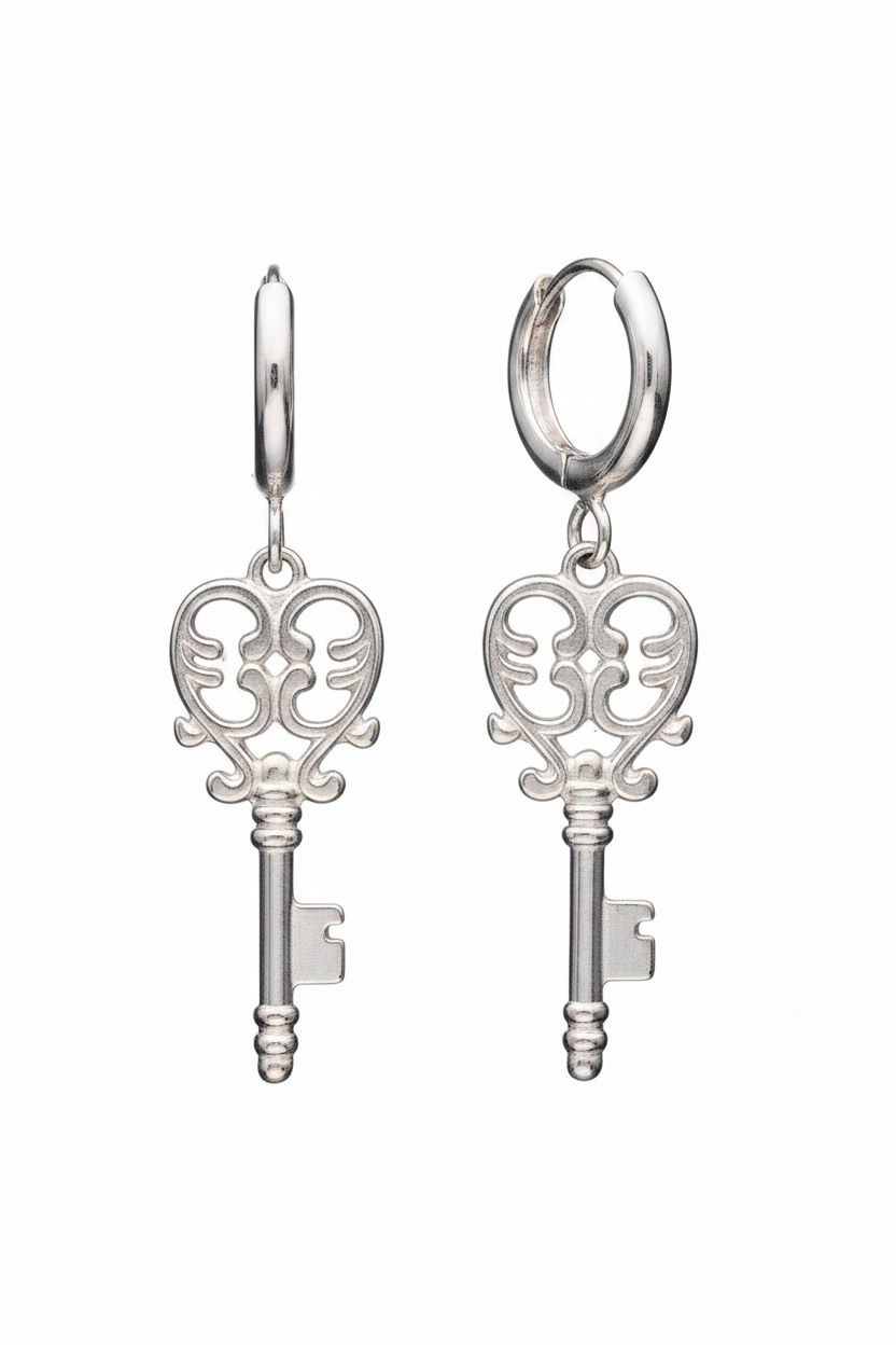 The Skeleton Key Hoops | Silver