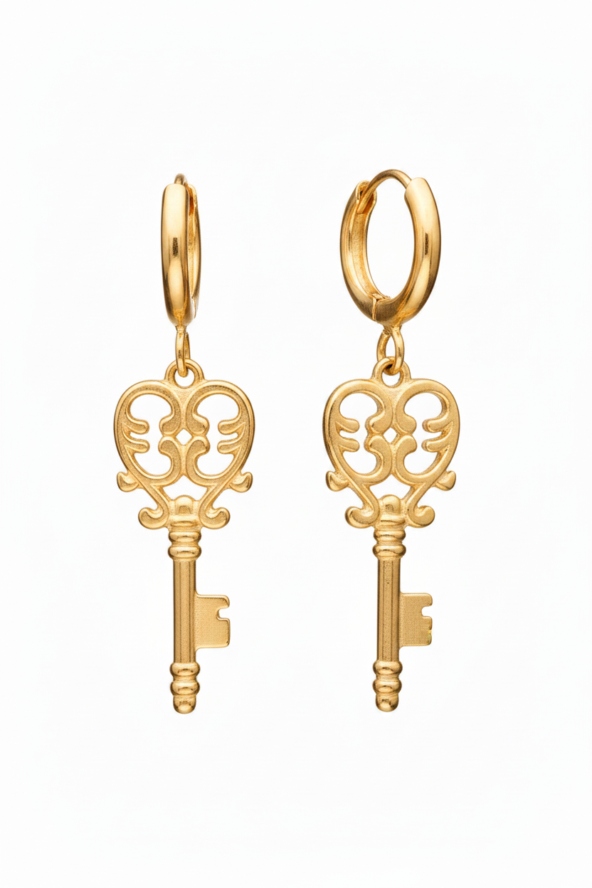 The Skeleton Key Hoops | Gold