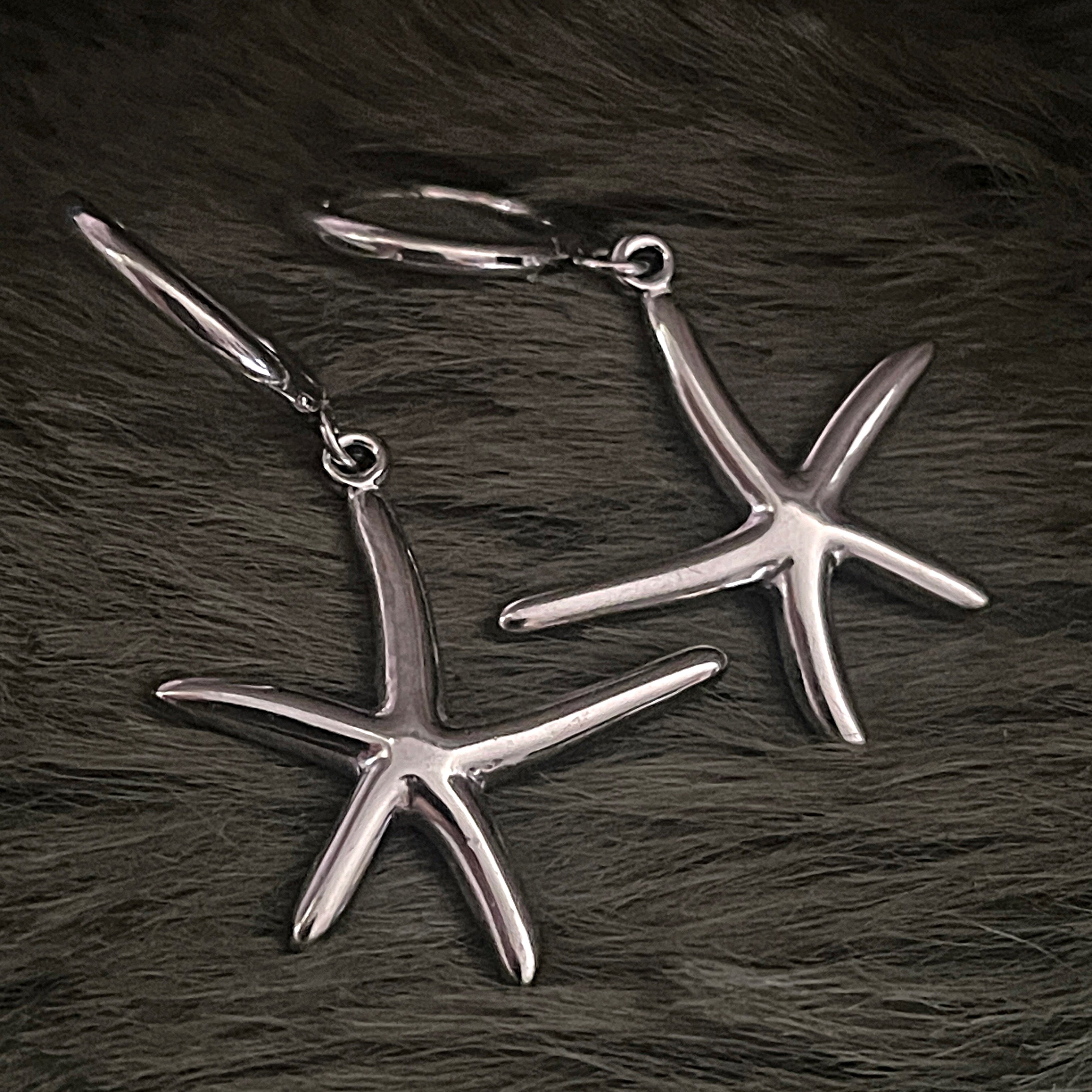 Bohemian Starfish Charm Hoops | Gold
