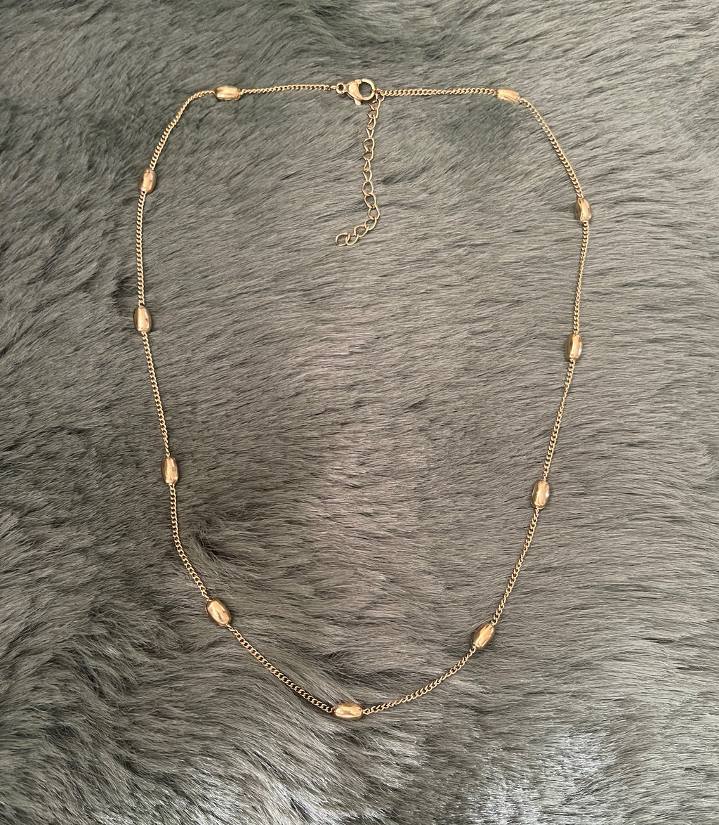Satellite Oval Ball Stacking Chain | Gold