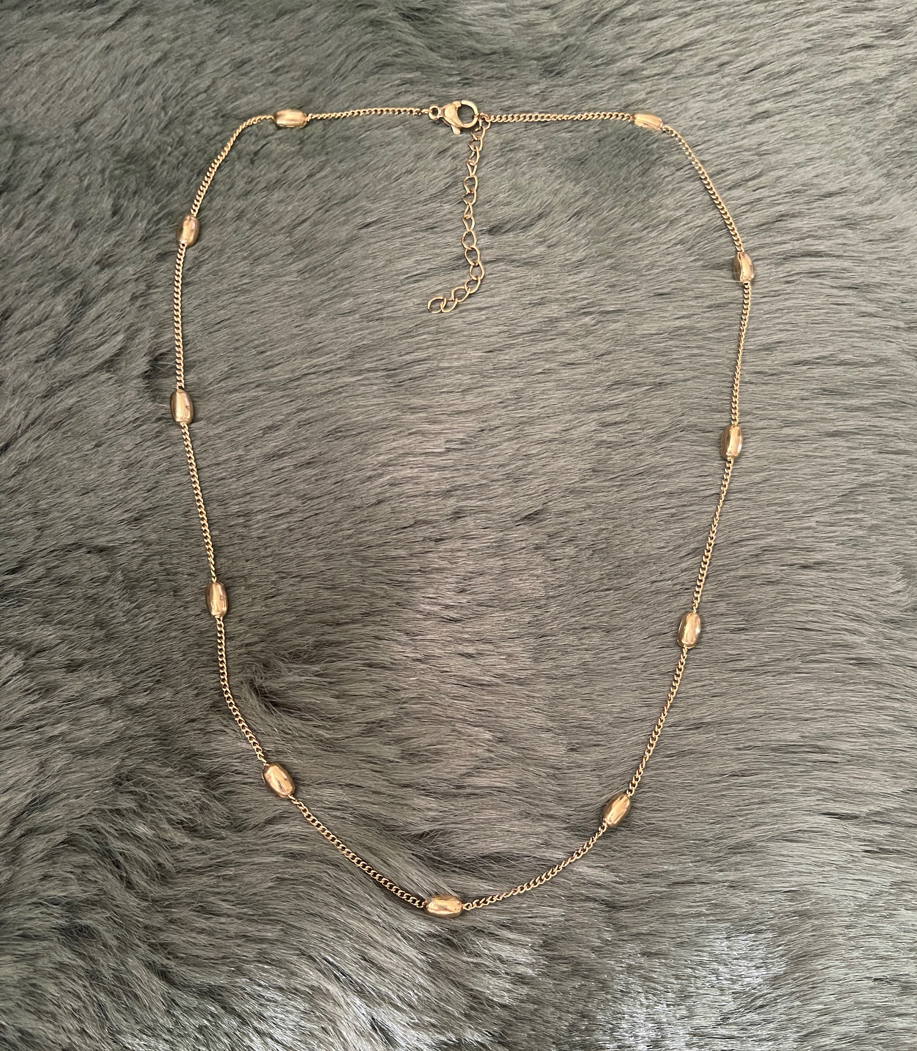 Satellite Oval Ball Stacking Chain | Gold