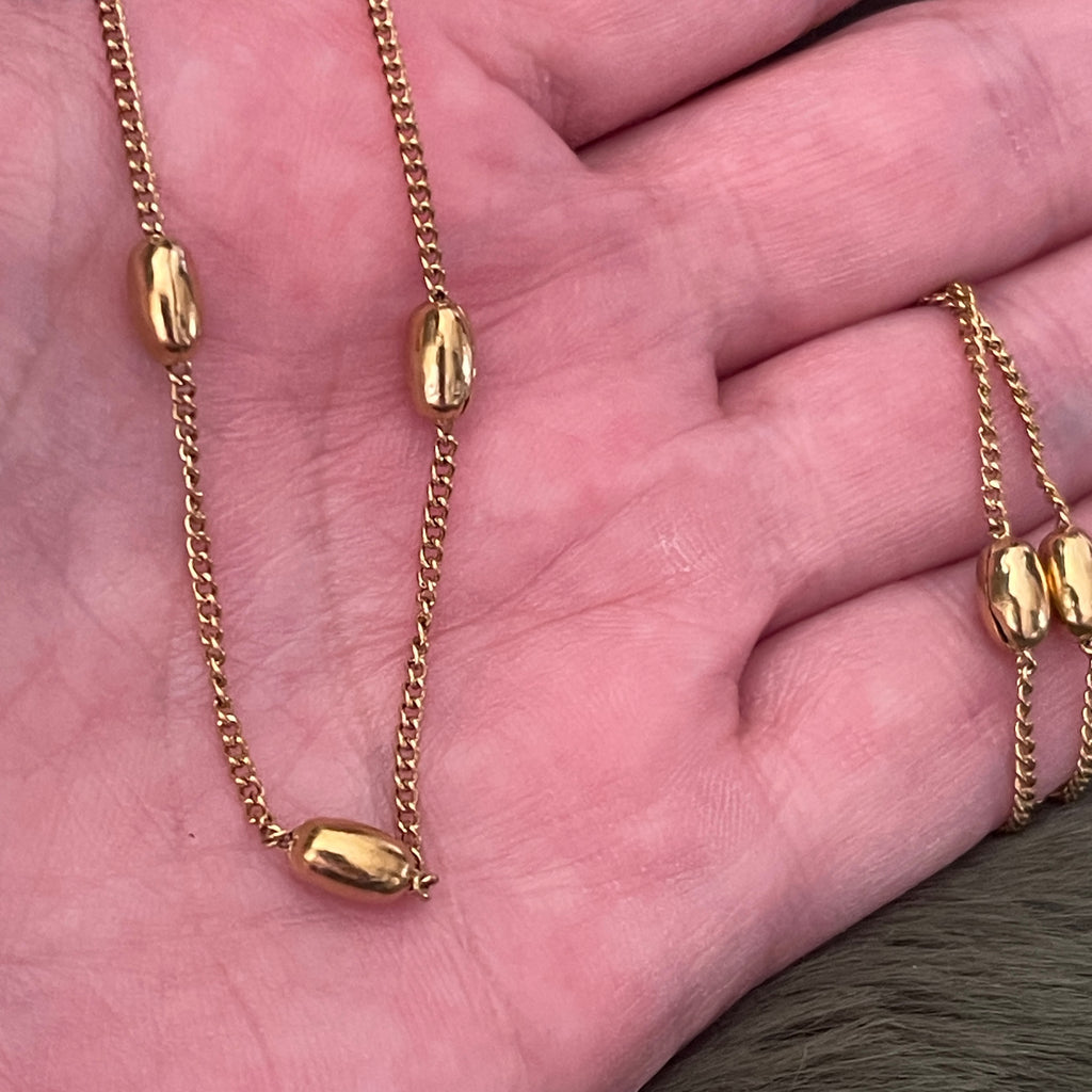 Satellite Oval Ball Stacking Chain | Gold
