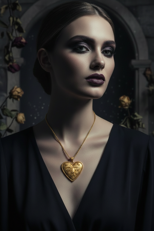 Helios Heart Medallion | Gold