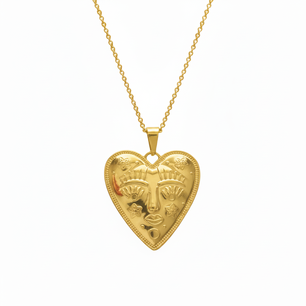 Helios Heart Medallion | Gold
