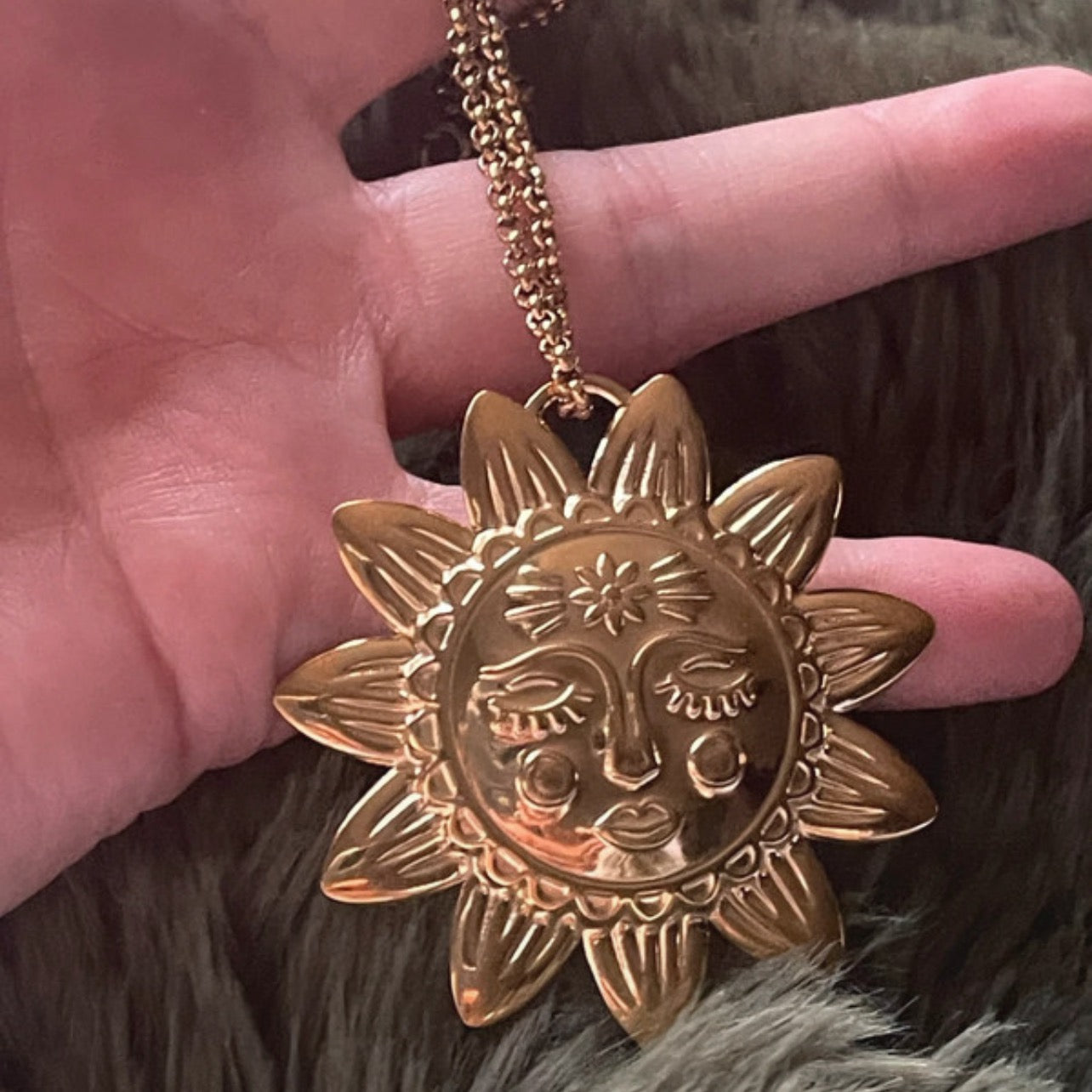 Helios Sun Medallion | Gold