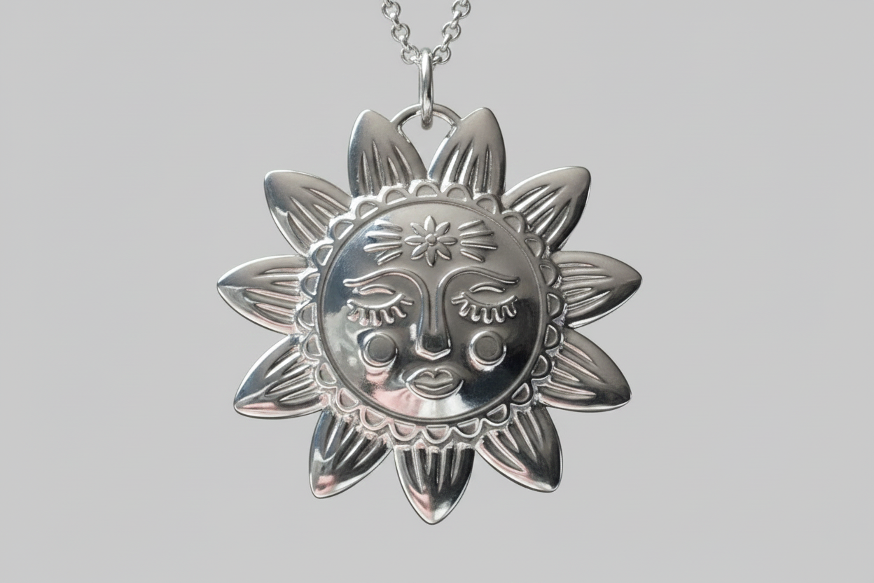 Helios Sun Medallion | Silver
