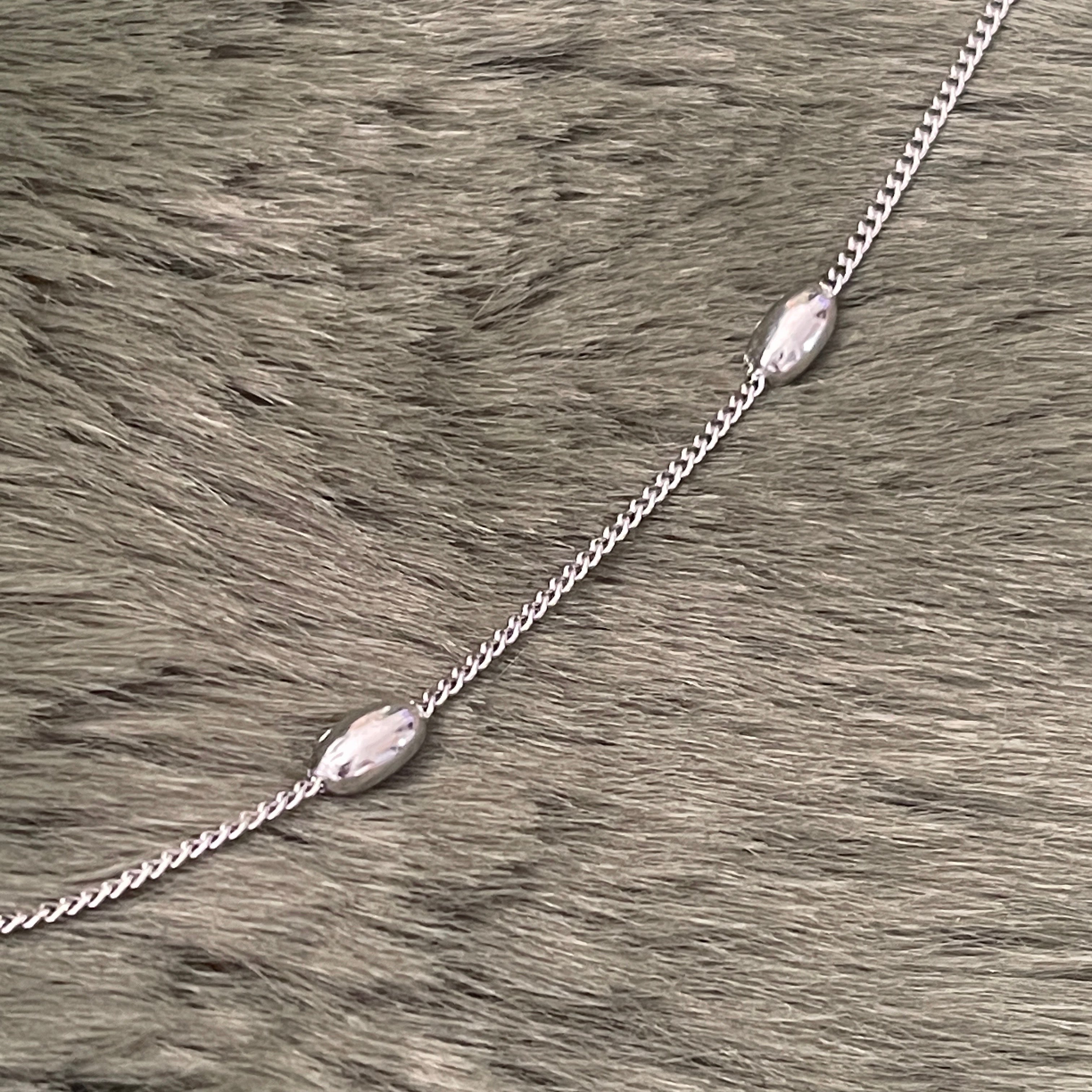 Satellite Oval Ball Stacking Chain | Silver