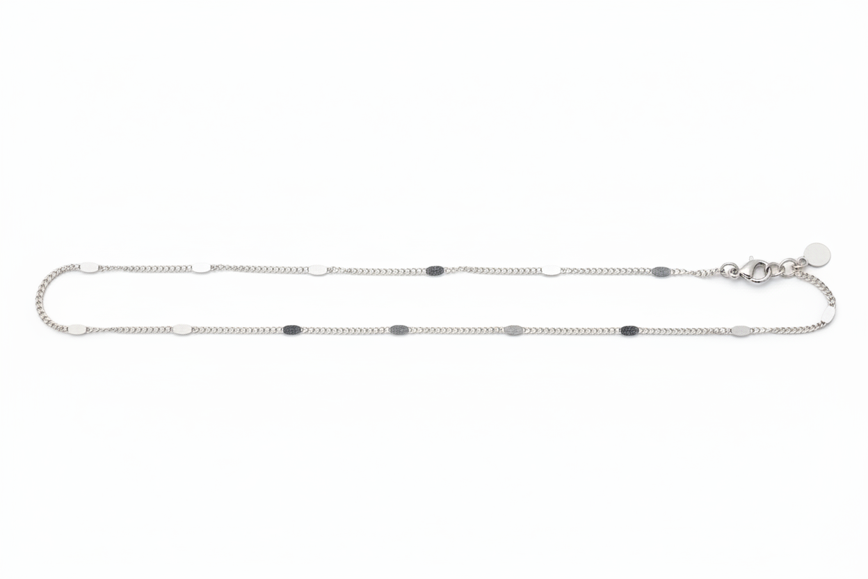 Fine Dash Shimmer Stacking Chain | Gold