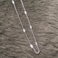 Fine Dash Shimmer Stacking Chain | Silver