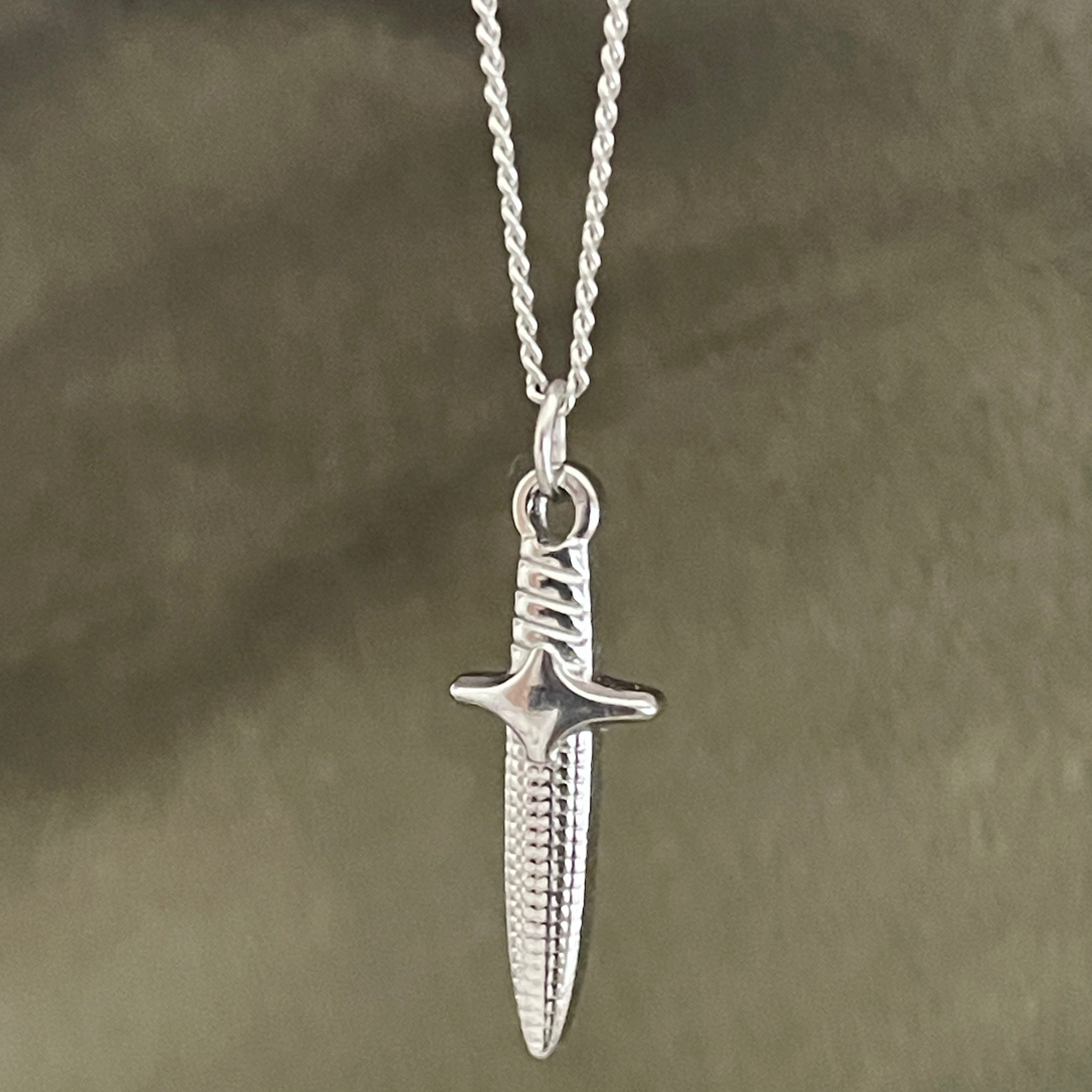 Crypt Dagger Necklace | Silver