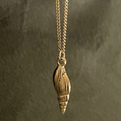 Bohemian Sea Shell Charm Necklace | Gold