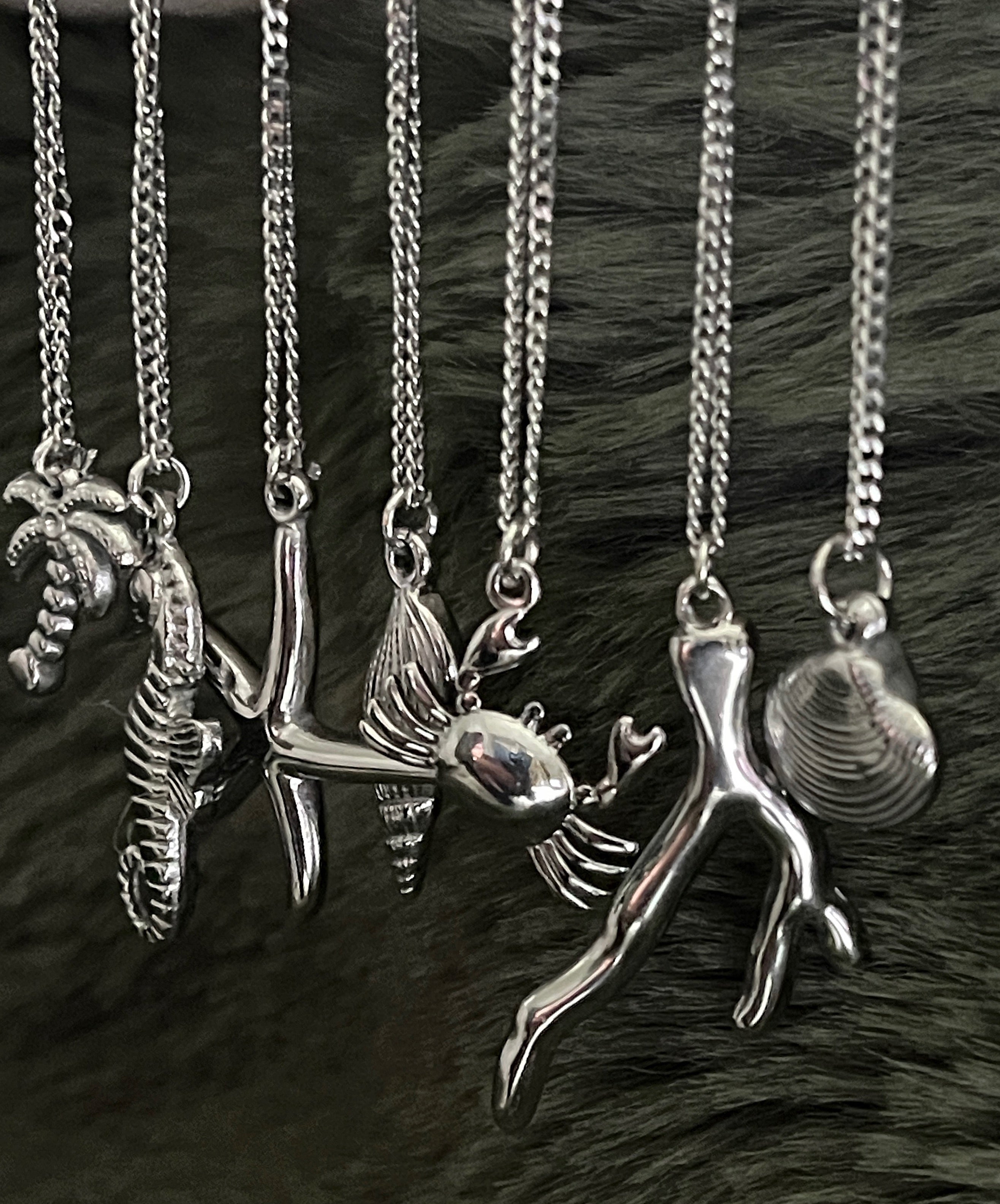 Bohemian Sea Charm Necklace | Silver