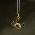 Bohemian Crab Charm Necklace | Gold