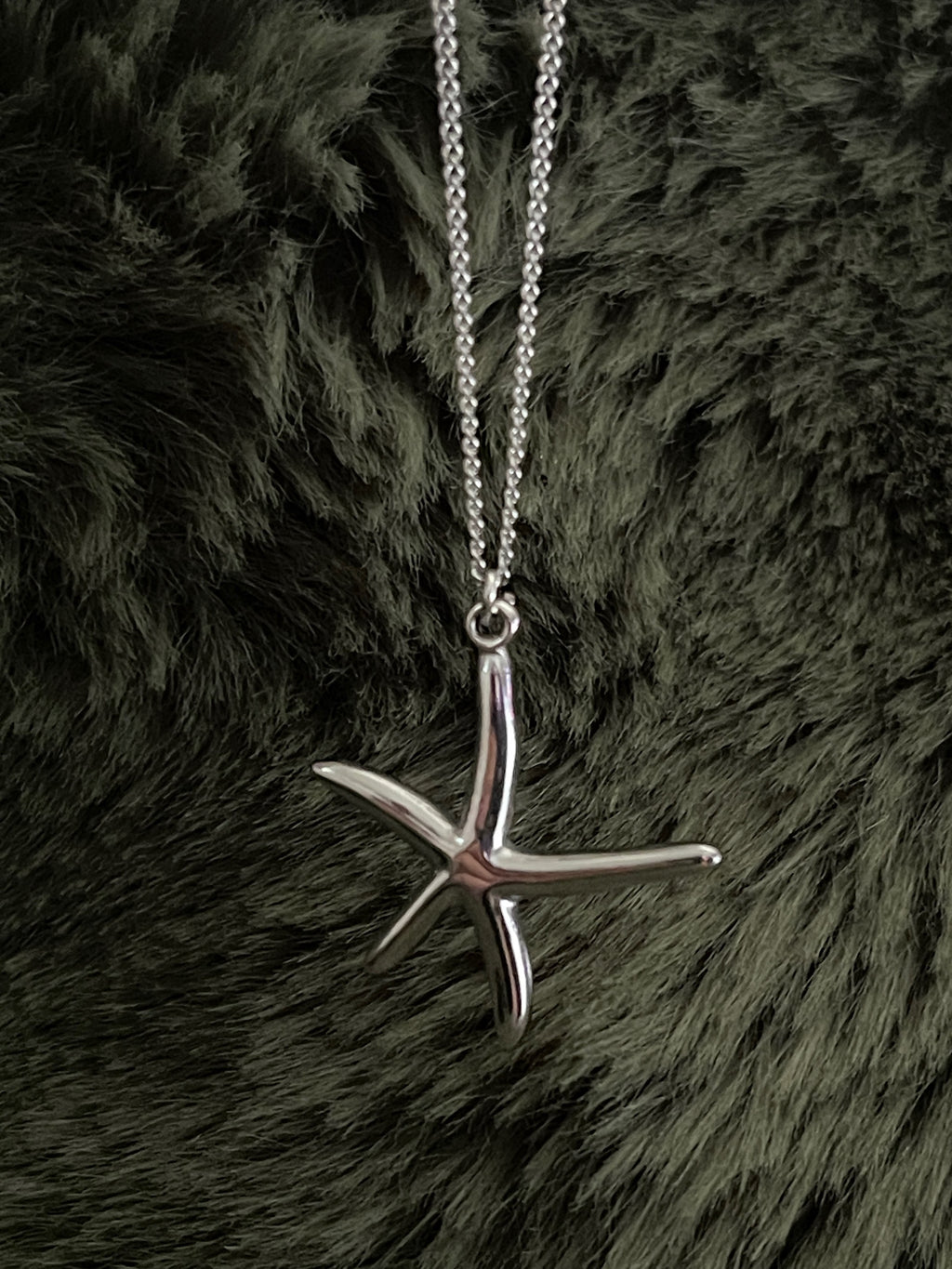 Bohemian Starfish Charm Necklace | Silver