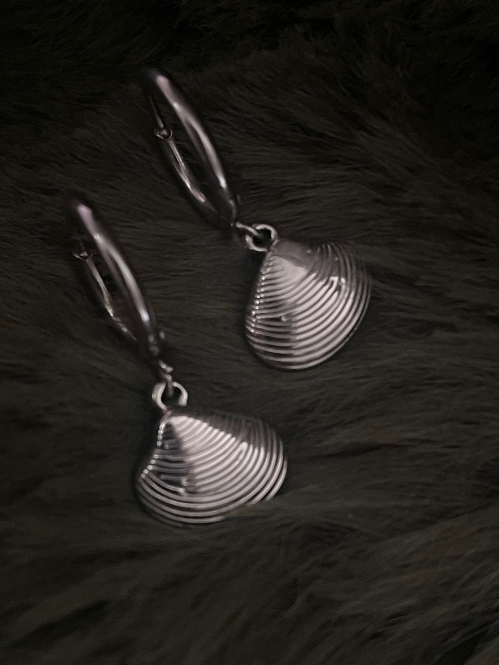 Bohemian Sea Shell Charm Hoops | Silver