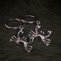 Bohemian Crab Charm Hoops | Silver