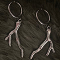 Bohemian Coral Charm Hoops | Silver