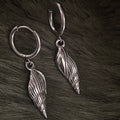 Sea Shell Charm Hoops | Silver