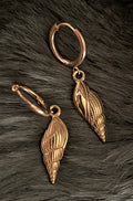 Sea Shell Charm Hoops | Gold
