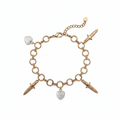Sovereign Sword & Shell Heart Charm Bracelet | Silver