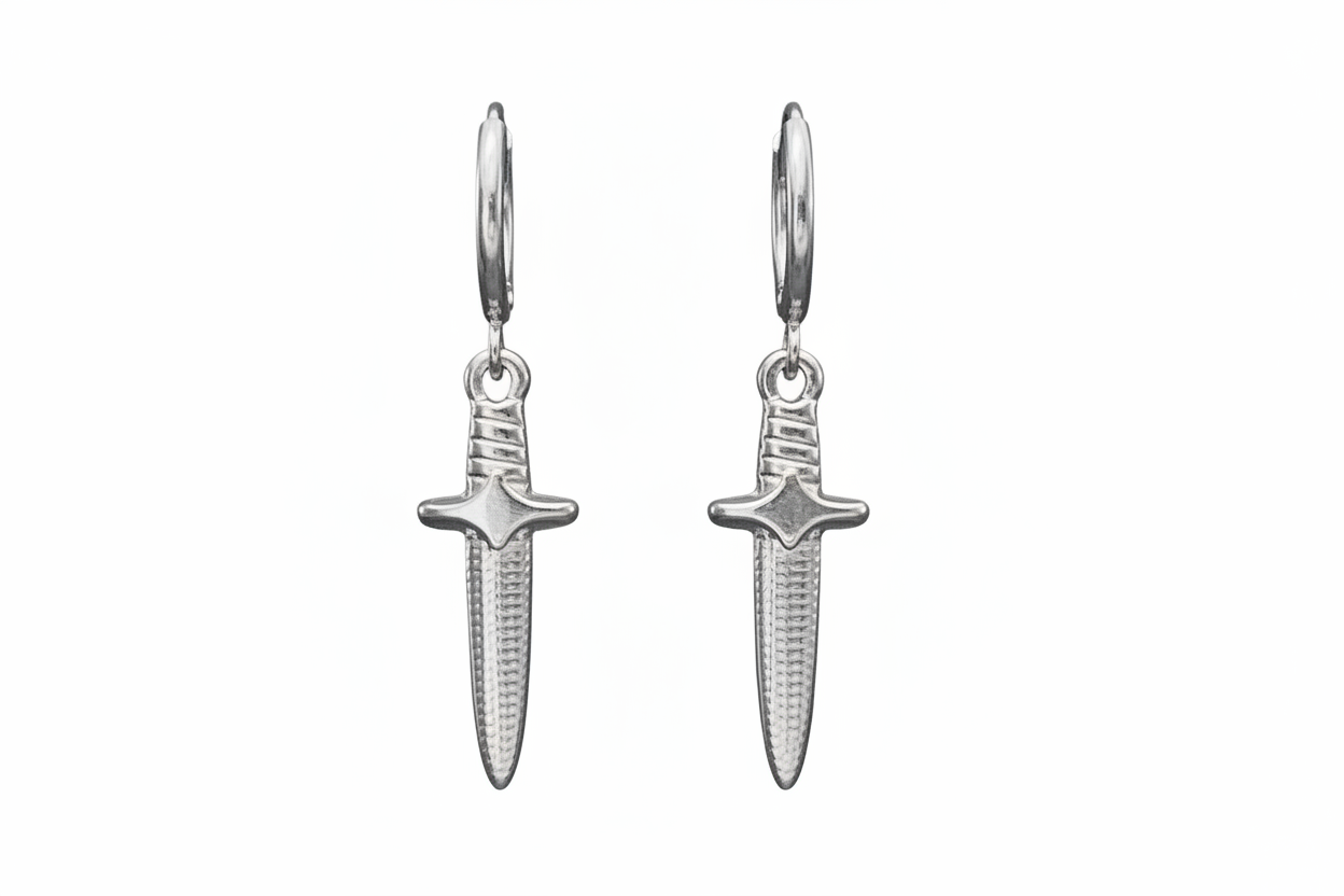 Crypt Dagger Hoops | Gold