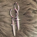 Crypt Dagger Hoops | Silver