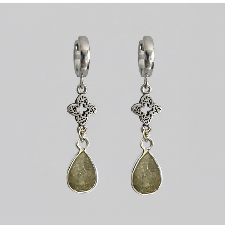 Luxe Labradorite Droplet Earrings