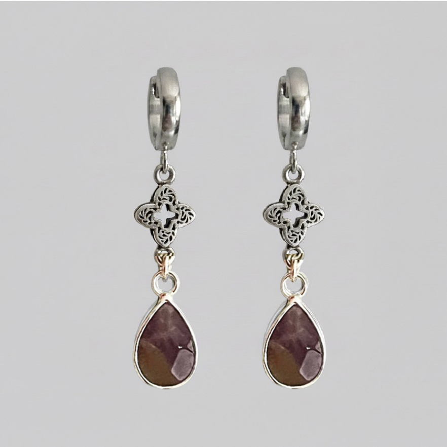 Luxe Amethyst Droplet Earrings