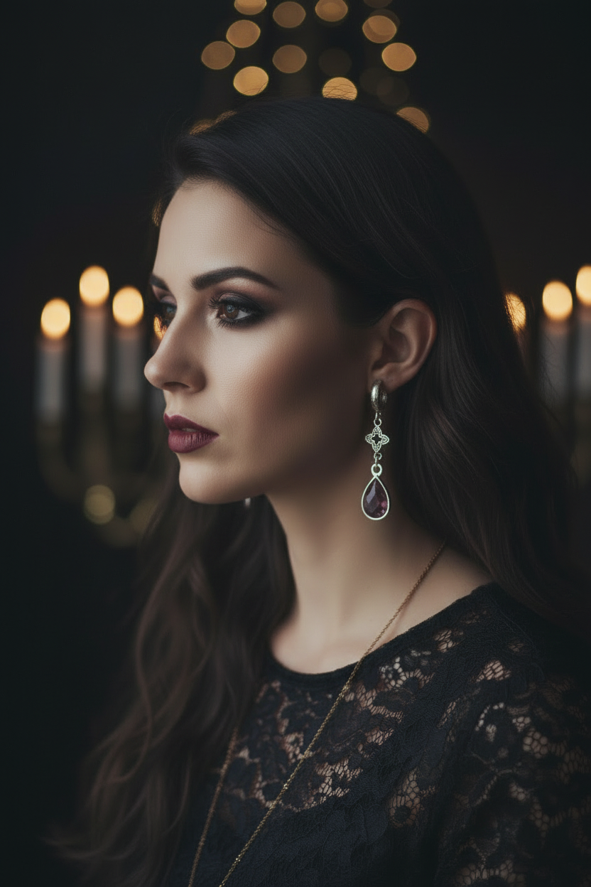 Luxe Amethyst Droplet Earrings
