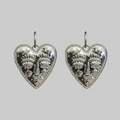 Helios Heart Statement Hoops | Silver
