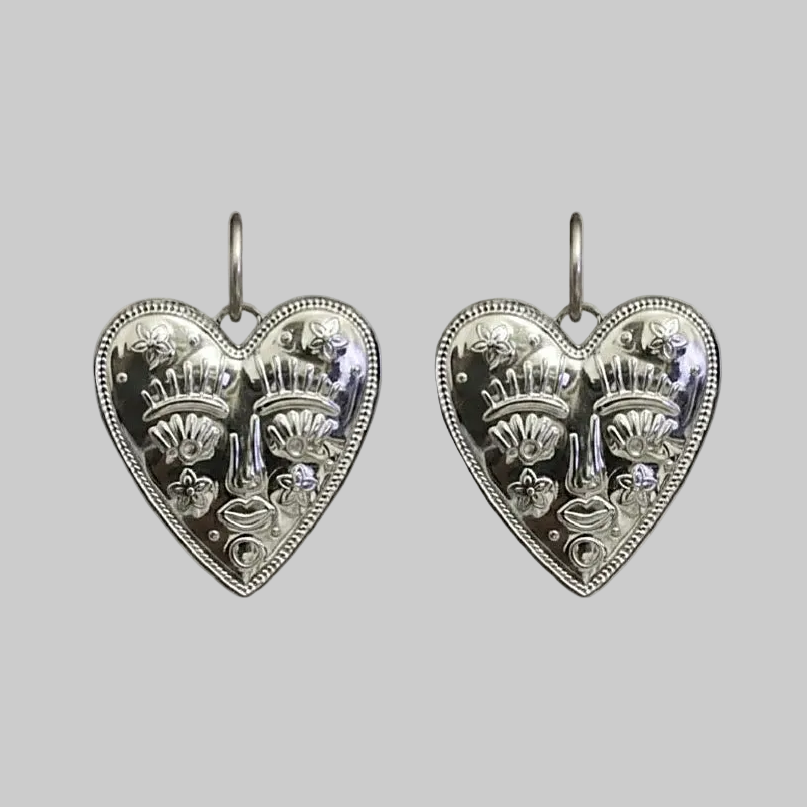 Helios Heart Statement Hoops | Gold