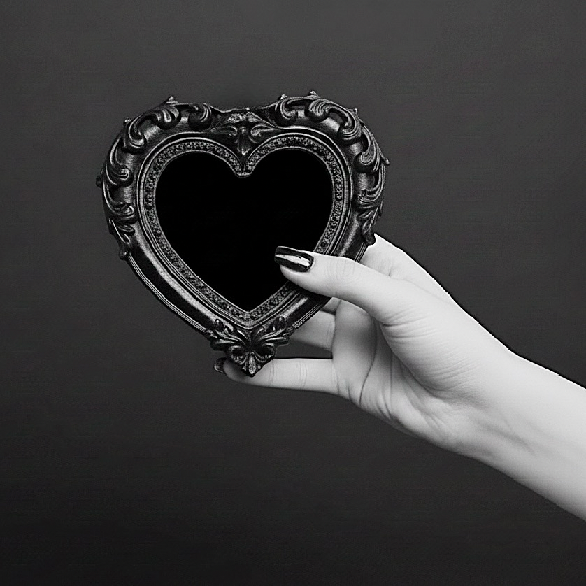 The Sacred Heart | Black Baroque Frame.