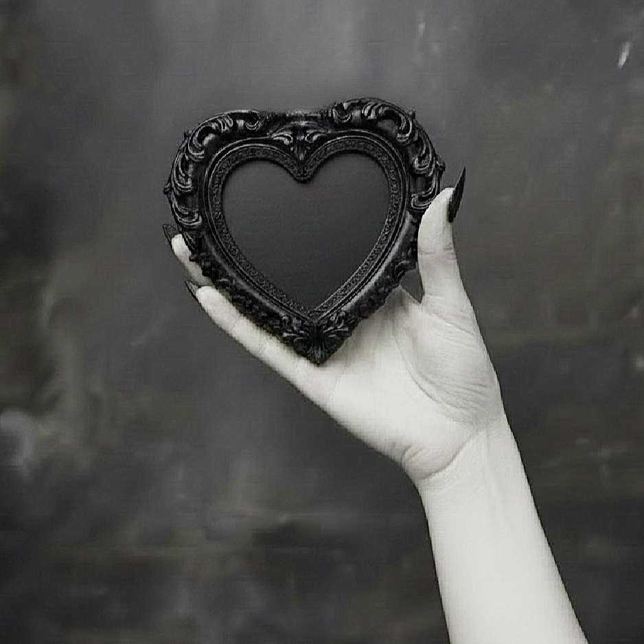 The Sacred Heart | Black Baroque Frame.