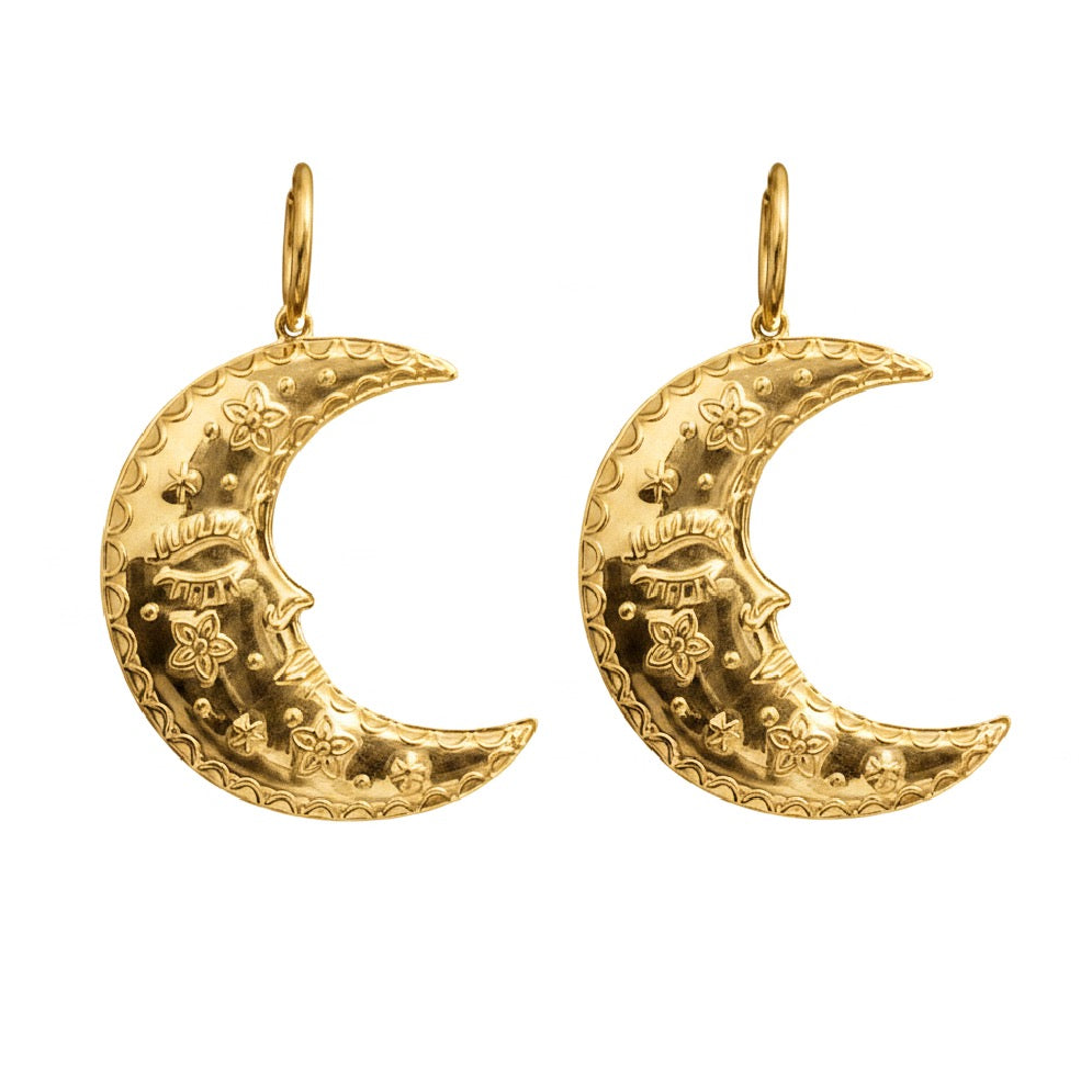 Helios Moon Statements Hoops | Gold