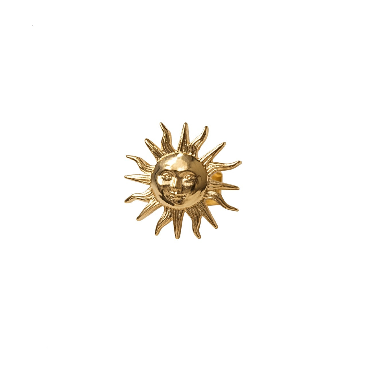 Solis Face Ring | Gold