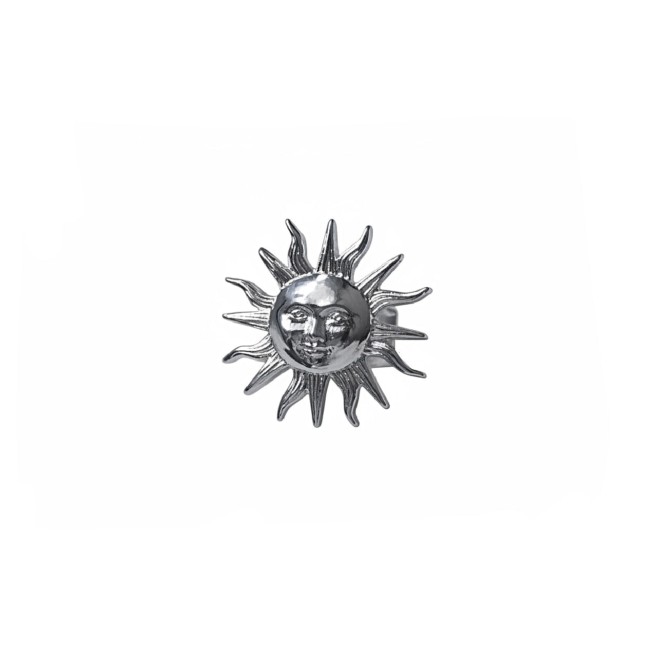 Solis Face Ring | Silver