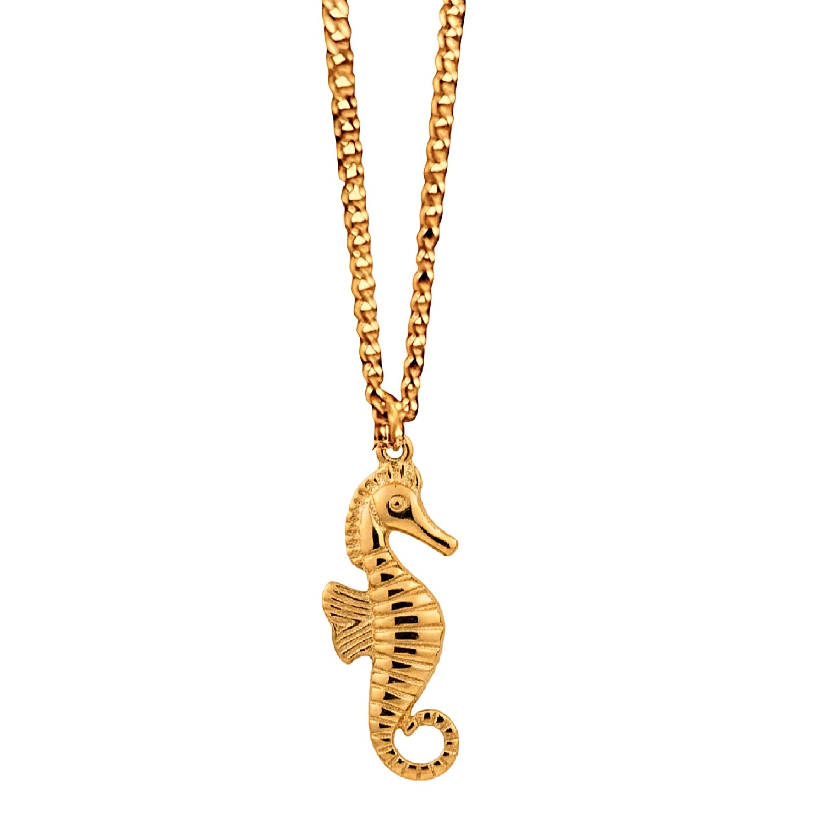 Bohemian Seahorse Charm Hoops | Gold