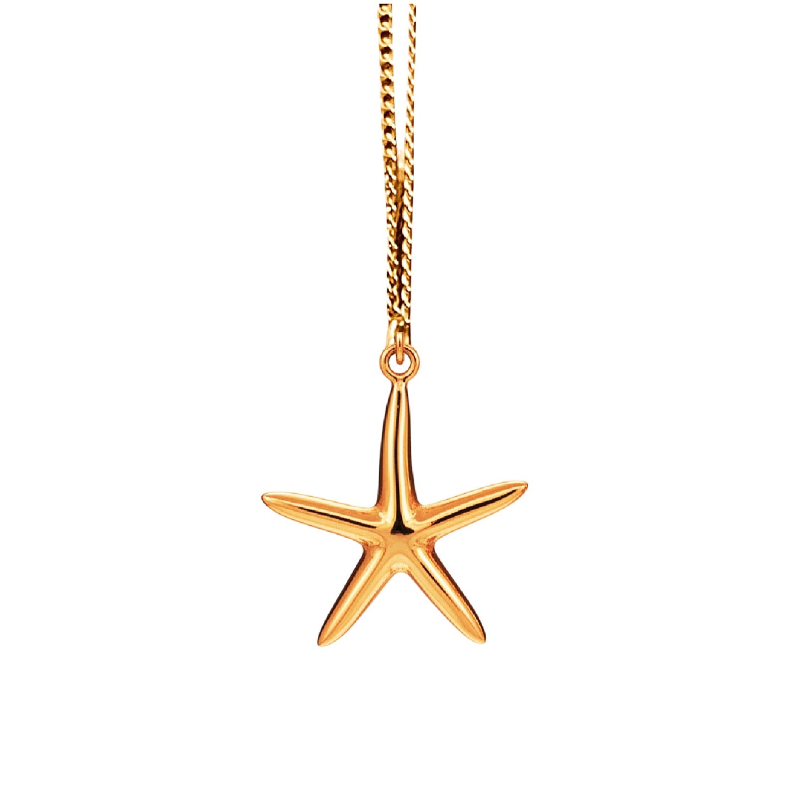 Bohemian Starfish Charm Necklace | Gold