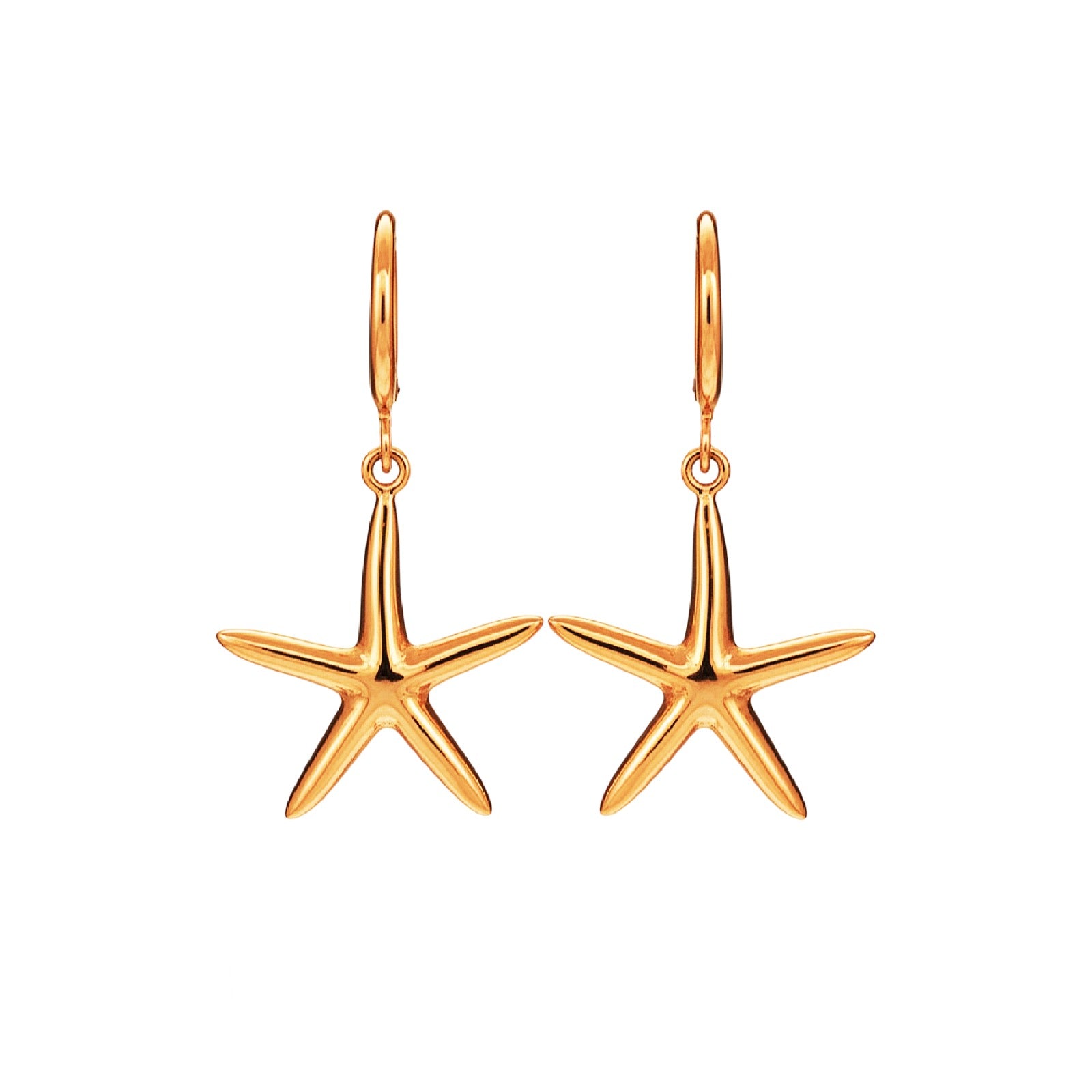 Bohemian Starfish Charm Hoops | Silver