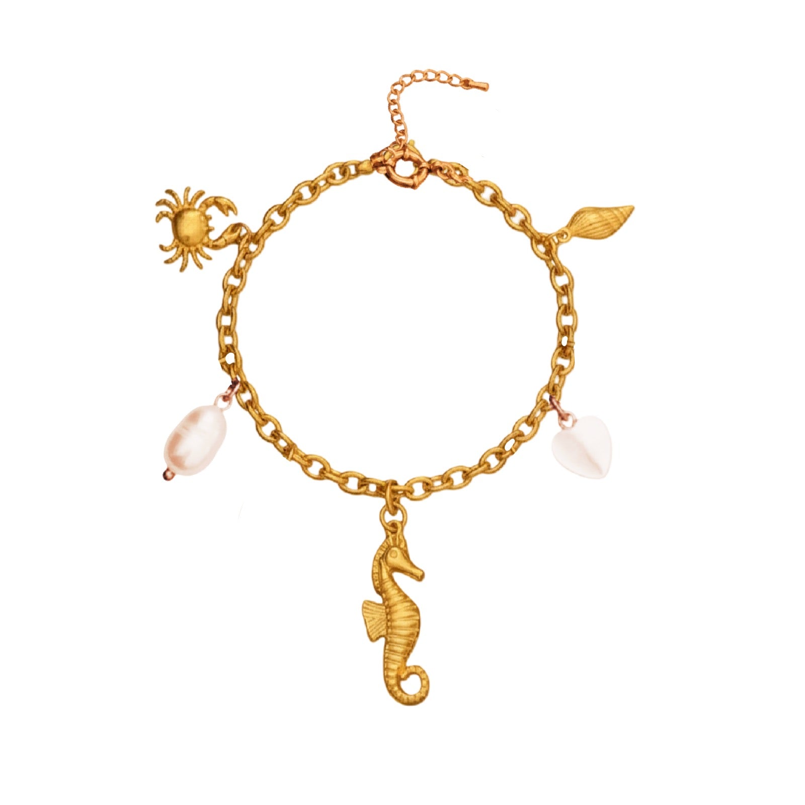 The Ocean Dreamer Charm Bracelet | Gold
