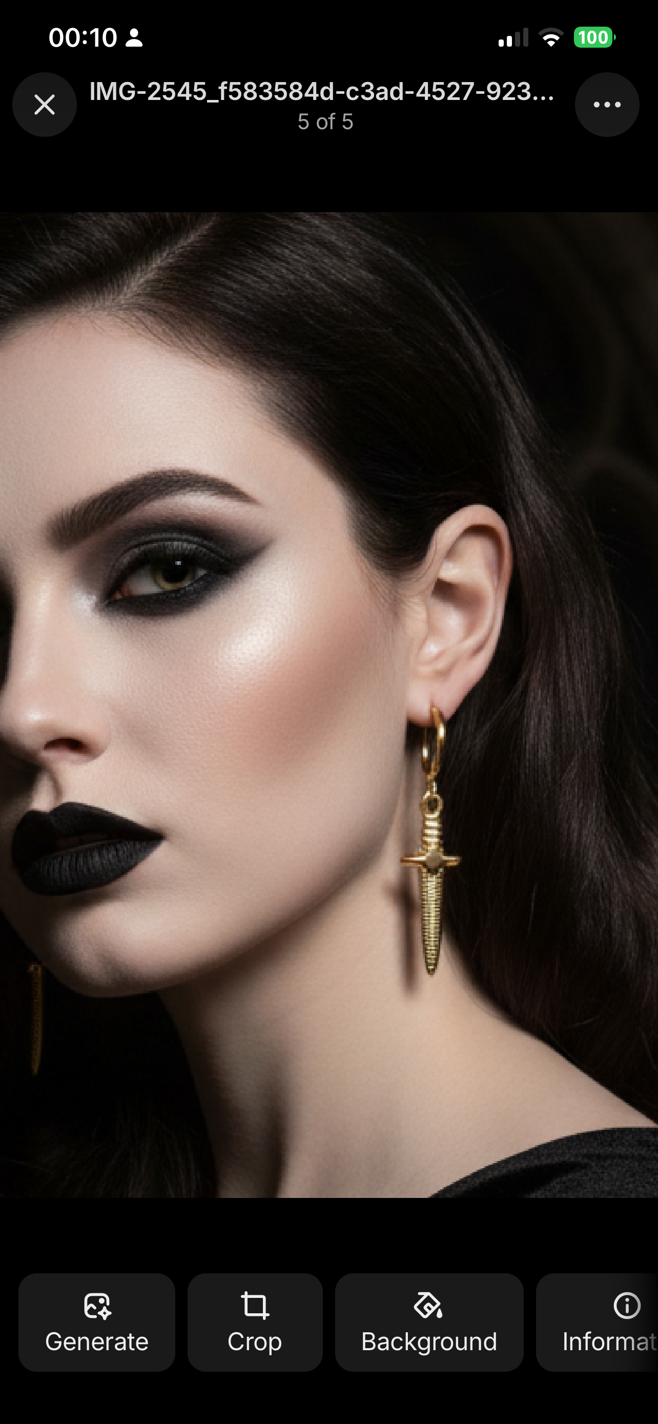Crypt Dagger Hoops | Gold