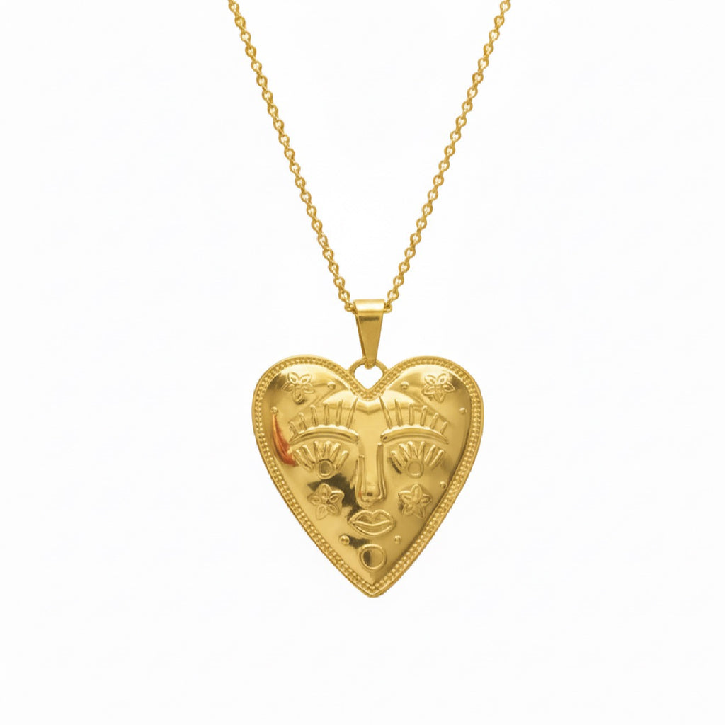 Helios Heart Medallion | Gold