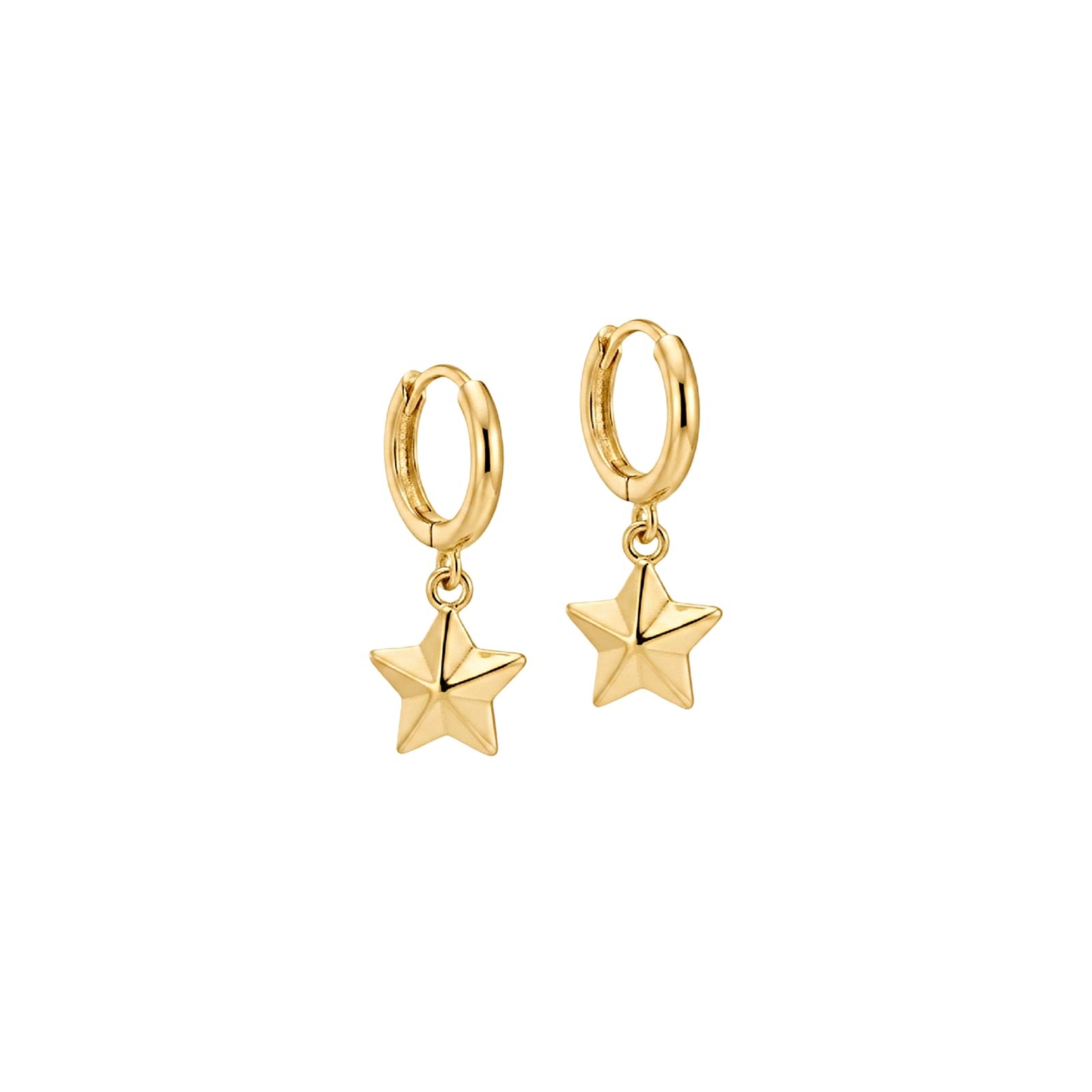Gold Stella Mini Hoops