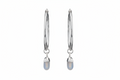 Opal Halo Hoops | Silver