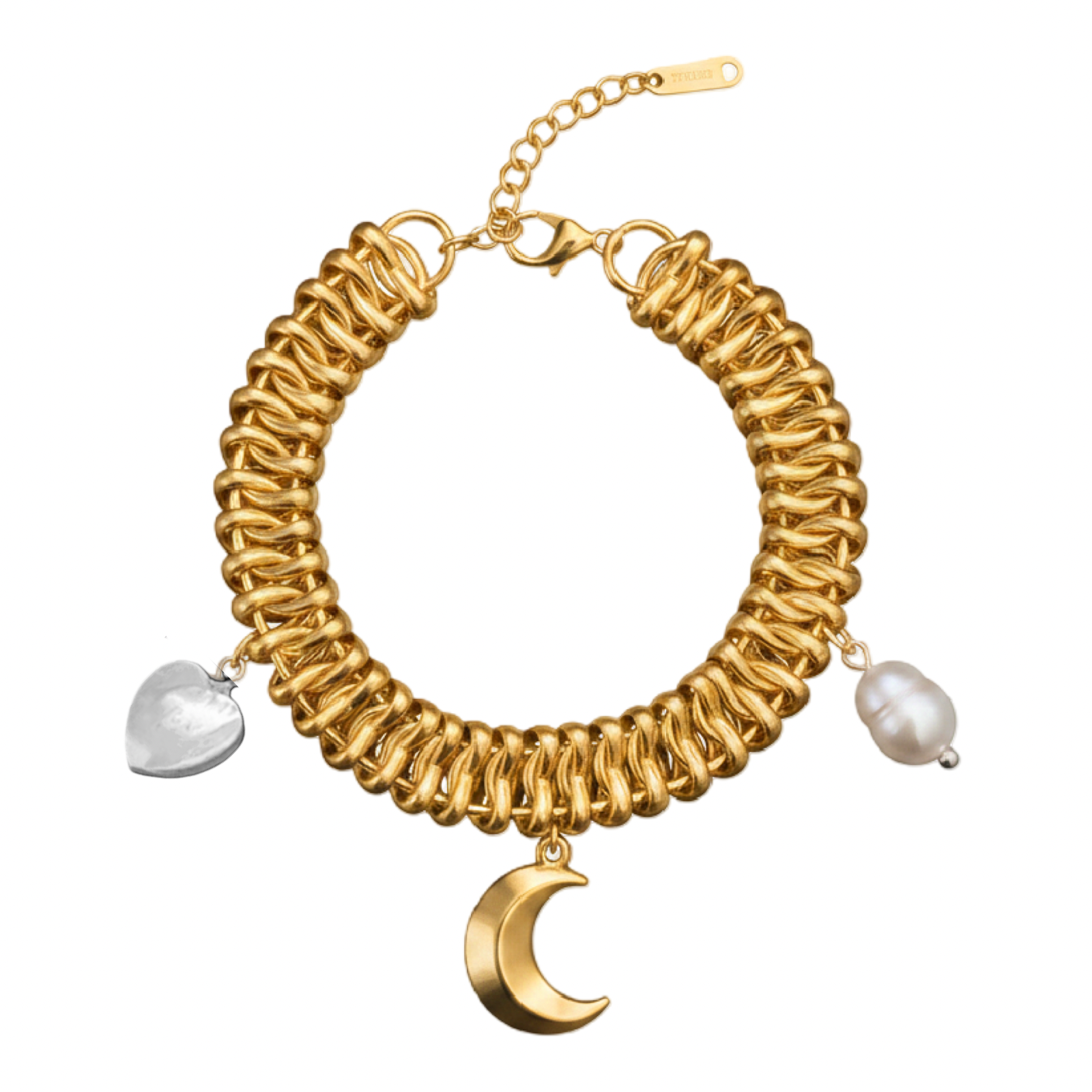 Midnight Tide | Scalloped Gold Charm Bracelet