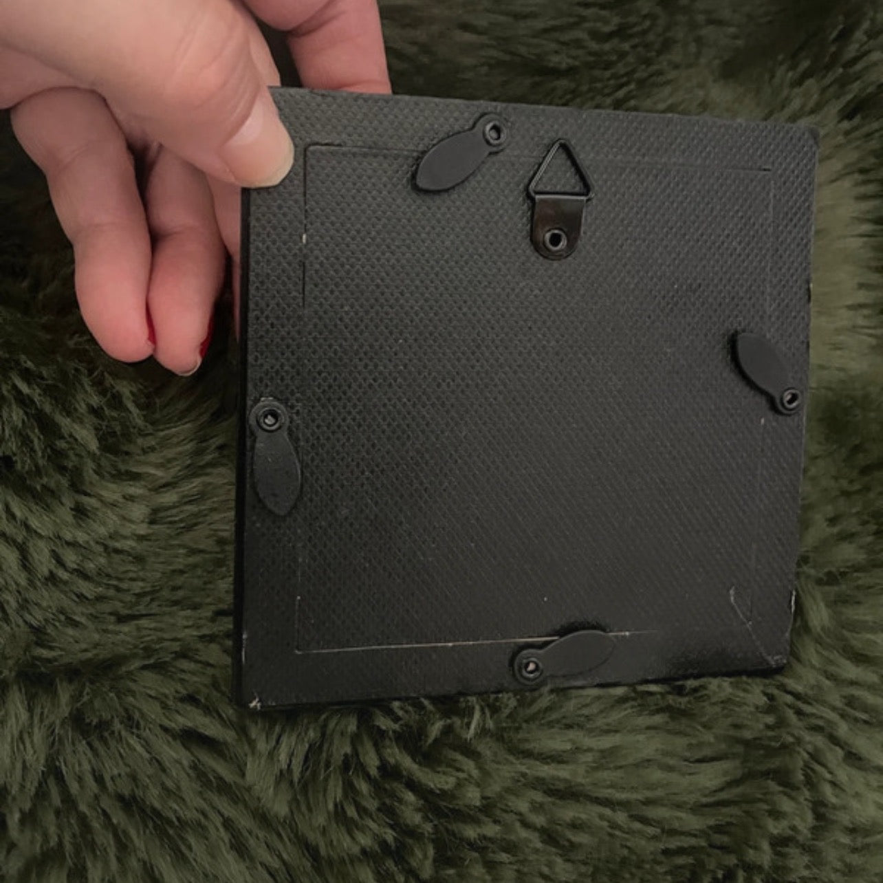 Black gothic square picture frame.