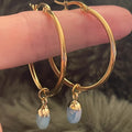 Opal Halo Hoops | Gold