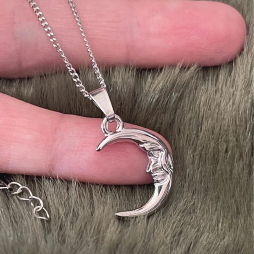 Midnight Moon | Silver Pendant