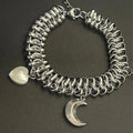 The Midnight Tide | Scalloped Silver Charm Bracelet