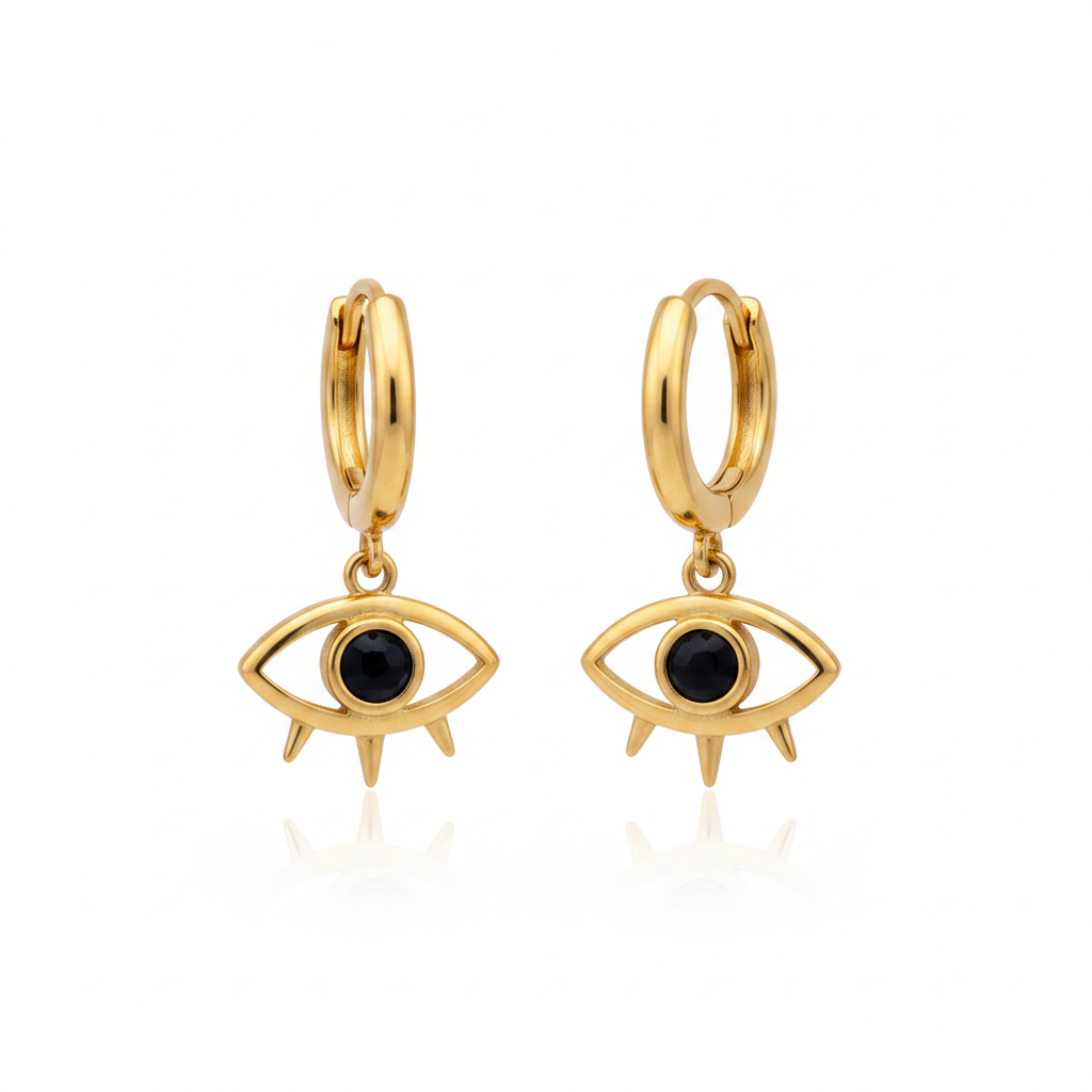 Void Eye Hoops | Gold